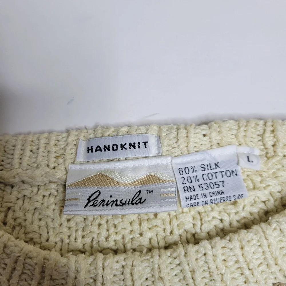 Vintage Handknit‎ Peninsula Silk & Cotton Sweater Large
